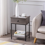 Reliancer End Table, Narrow Side Table with Drawer and Storage