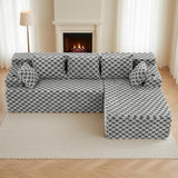 Reliancer Cloud Sectional Couch with L Shaped Chaise, 96.8" Modern Modular Sofa