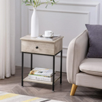 Reliancer End Table, Narrow Side Table with Drawer and Storage