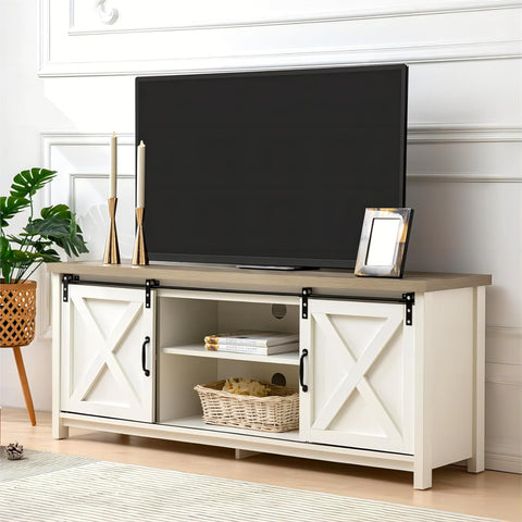 Reliancer Farmhouse TV Stand for TVs up to 65”