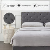 Reliancer Twin XL Size Velvet Bed Frame