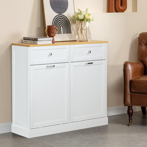 Reliancer Kitchen Trash Cabinet, Double Tilt Out Trash Cabinet