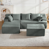 Reliancer Cloud Sectional Couch with L Shaped Chaise, 96.8" Modern Modular Sofa