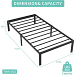 Reliancer 2 Pack Bed Frame, 14 inch Platform Frame