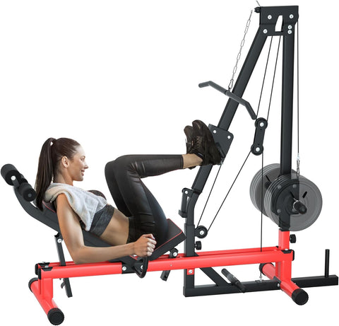Reliancer Lat Pulldown Heavy Duty Full Body Weight Machine with Weight Storage