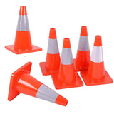 Reliancer 6PCS 18” Traffic Cones, PVC Safety Road Parking Cones
