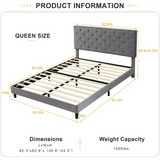 Reliancer Twin XL Size Velvet Bed Frame