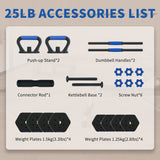 Reliancer Adjustable Dumbbells Set, 25/35/45/55/65/75 lbs