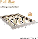 Reliancer Floating Bed Frame with LED Lights