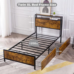 Reliancer Bed Frame with 2 Storage Drawers