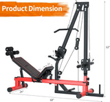 Reliancer Lat Pulldown Heavy Duty Full Body Weight Machine with Weight Storage