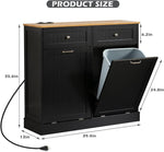 Reliancer Kitchen Trash Cabinet, Double Tilt Out Trash Cabinet