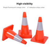 Reliancer 6PCS 18” Traffic Cones, PVC Safety Road Parking Cones