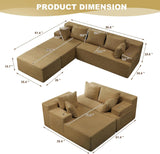 Reliancer Cloud Sectional Couch with L Shaped Chaise, 96.8" Modern Modular Sofa