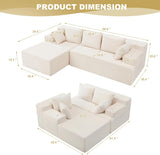 Reliancer Cloud Sectional Couch with L Shaped Chaise, 96.8" Modern Modular Sofa