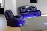 Reliancer Recliner Sofa Set, Leather Sofas Loveseat Chair for Living Room/Small Space/Rv/House/Office/Theater Seating