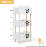 Reliancer Bookshelf, Modern Freestanding Decorative Bookcase, Solid Wood Frame, Storage Shelves Display Stand