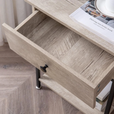 Reliancer End Table, Narrow Side Table with Drawer and Storage