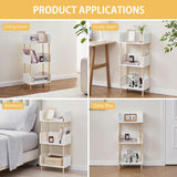Reliancer Bookshelf, Modern Freestanding Decorative Bookcase, Solid Wood Frame, Storage Shelves Display Stand