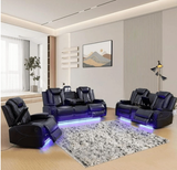 Reliancer Recliner Sofa Set, Leather Sofas Loveseat Chair for Living Room/Small Space/Rv/House/Office/Theater Seating