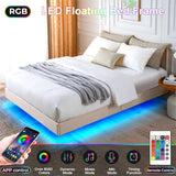Reliancer Floating Bed Frame with LED Lights