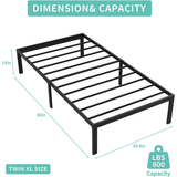 Reliancer 2 Pack Bed Frame, 14 inch Platform Frame