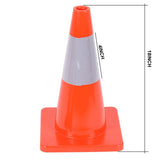 Reliancer 6PCS 18” Traffic Cones, PVC Safety Road Parking Cones