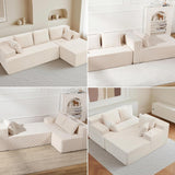 Reliancer Cloud Sectional Couch with L Shaped Chaise, 96.8" Modern Modular Sofa