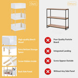 Reliancer Bookshelf, Modern Freestanding Decorative Bookcase, Solid Wood Frame, Storage Shelves Display Stand