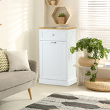 Reliancer Tilt Out Trash Can Cabinet with Hideaway Drawer