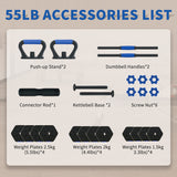 Reliancer Adjustable Dumbbells Set, 25/35/45/55/65/75 lbs