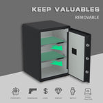 Reliancer 3.4 Cu.ft Fireproof Biometric Safe Box