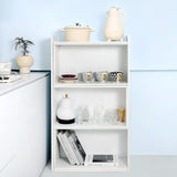 Reliacner 360° Adjustable Open Bookcase, 4-Tier Bookshelf with 6 Storage Cubes, White