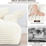 Reliancer 67.7" Oversized Chaise Lounge Chair Indoor, Faux Fur Upholstered Boneless Sofa Bed