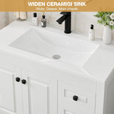 Reliancer Bathroom Vanity with Sink , Modern Thickened Bathroom Storage Cabinet
