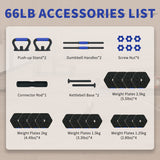 Reliancer Adjustable Dumbbells Set, 25/35/45/55/65/75 lbs