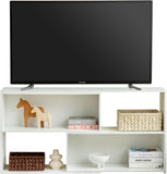 Reliancer TV Stand for TVs Up To 65‘’, Open Storage Shelf Cabinet, TV Console Table