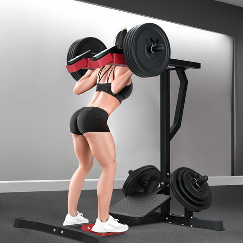 Reliancer Hack Squat Machine, Leverage Squat/Calf Machine