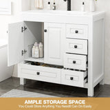 Reliancer Bathroom Vanity with Sink , Modern Thickened Bathroom Storage Cabinet