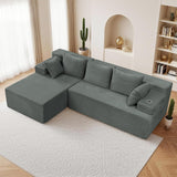 Reliancer Cloud Sectional Couch with L Shaped Chaise, 96.8" Modern Modular Sofa