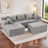 Reliancer Cloud Sectional Couch with L Shaped Chaise, 96.8" Modern Modular Sofa