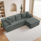Reliancer Cloud Sectional Couch with L Shaped Chaise, 96.8" Modern Modular Sofa
