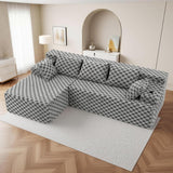 Reliancer Cloud Sectional Couch with L Shaped Chaise, 96.8" Modern Modular Sofa