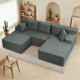 Reliancer Cloud Sectional Couch with L Shaped Chaise, 96.8" Modern Modular Sofa