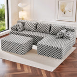 Reliancer Cloud Sectional Couch with L Shaped Chaise, 96.8" Modern Modular Sofa