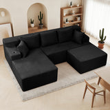 Reliancer Cloud Sectional Couch with L Shaped Chaise, 96.8" Modern Modular Sofa
