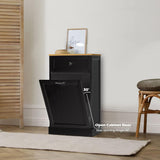 Reliancer Tilt Out Trash Can Cabinet with Hideaway Drawer