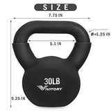 Neoprene Coated Kettlebells, Solid Cast Iron, 5, 5-30 Pounds
