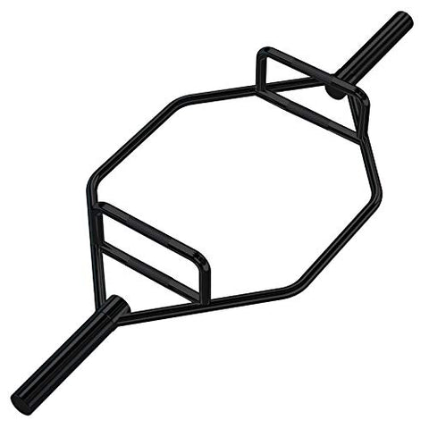 Olympic Hex Bar, Trap Bar 56" Chrome Finish Hex Weight Lifting Bar (Black)