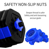 Fitness Dumbbells Set, Adjustable Weight Sets (Blue, 66 lbs)